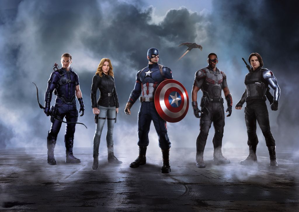 Капитан Америка, Гражданская Война, Команда, Супергерои, Marvel Comics, HD, 2K, 4K