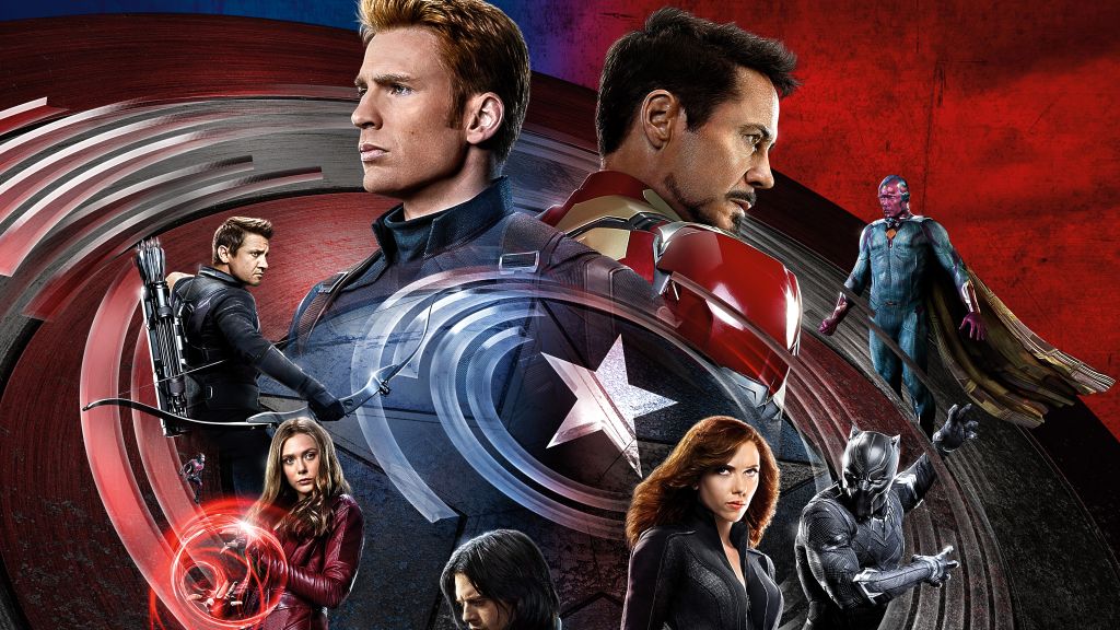Капитан Америка, Железный Человек, Черная Вдова, Гражданская Война, HD, 2K, 4K, 5K