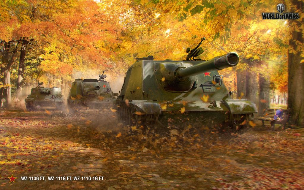 Китайский Истребитель Танков, Осень, World Of Tanks, HD, 2K