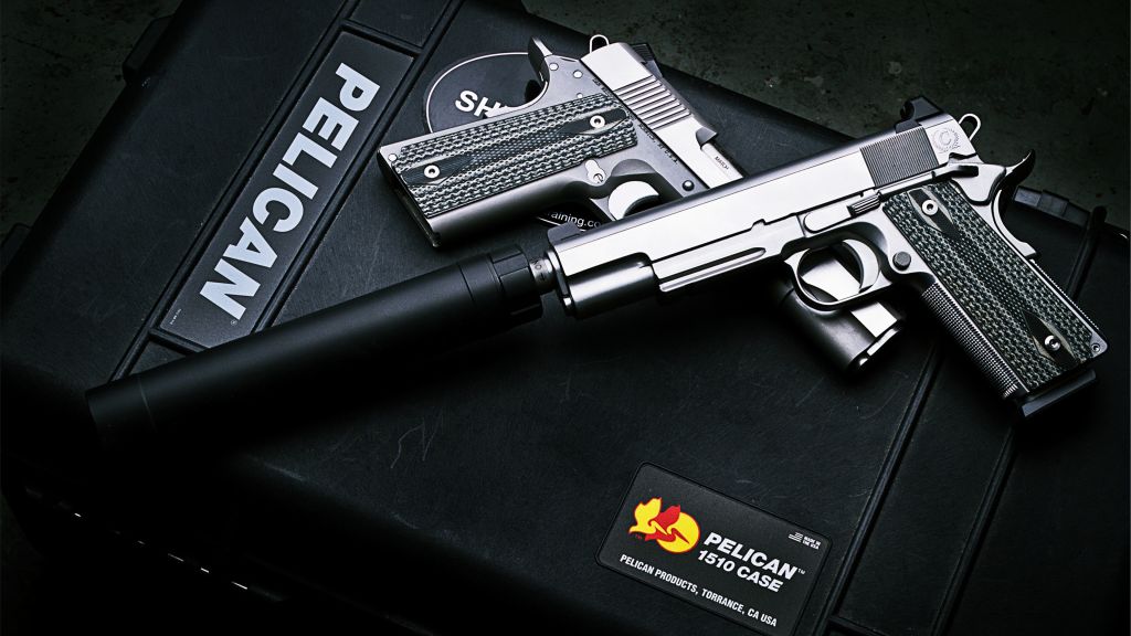 Dan Wesson M1911, Пистолет Acp, Глушитель, HD, 2K, 4K