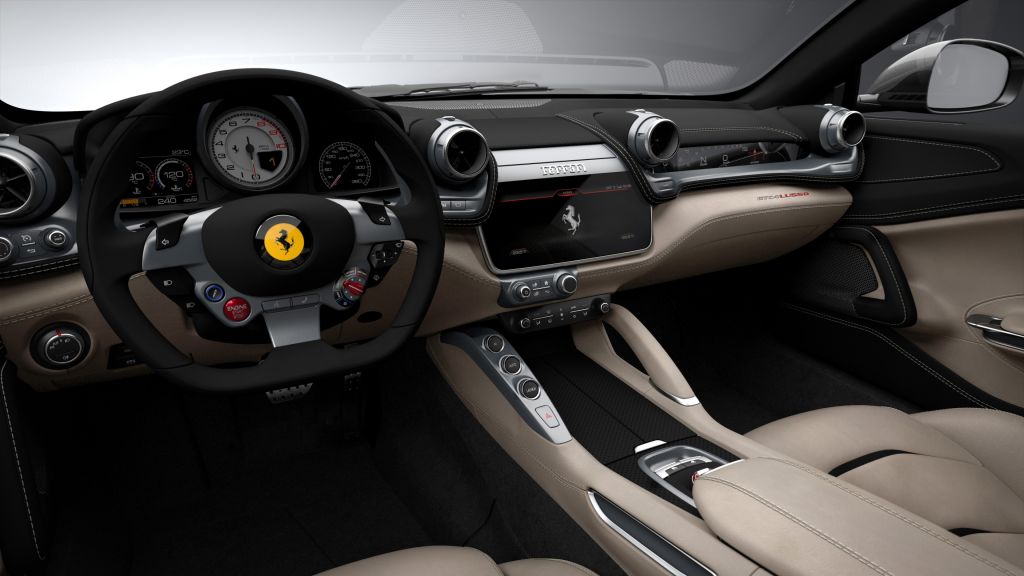 Ferrari Gtc4Lusso, Женевский Международный Автосалон 2016, Спорткар, Интерьер, HD, 2K, 4K