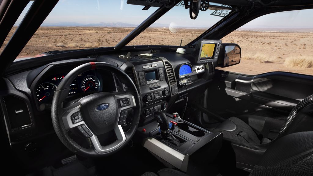 Ford F-150 Raptor, Race Truck, Интерьер, HD, 2K, 4K