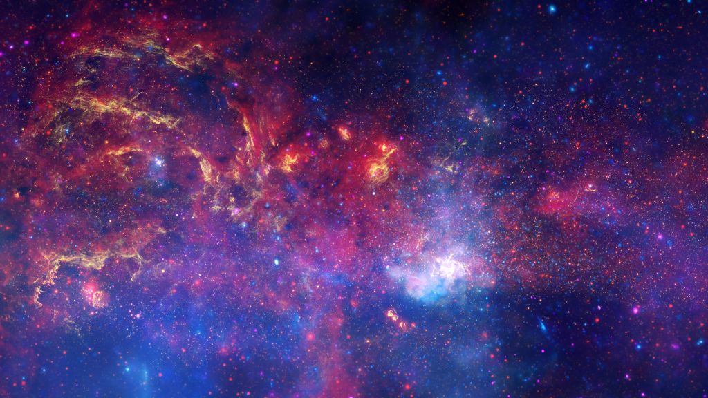 Галактика, Звездный, Звезды, Яркий, Космический Телескоп Хаббла, Космический Телескоп Spitzer, HD, 2K, 4K, 5K