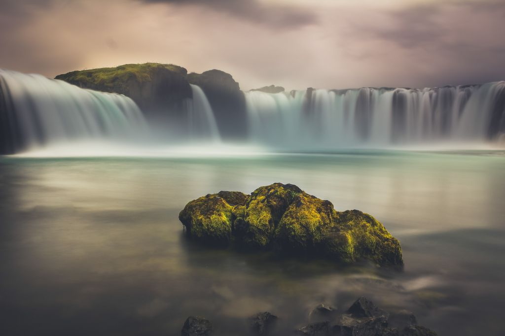 Водопад Годафосс, Исландия, HD, 2K