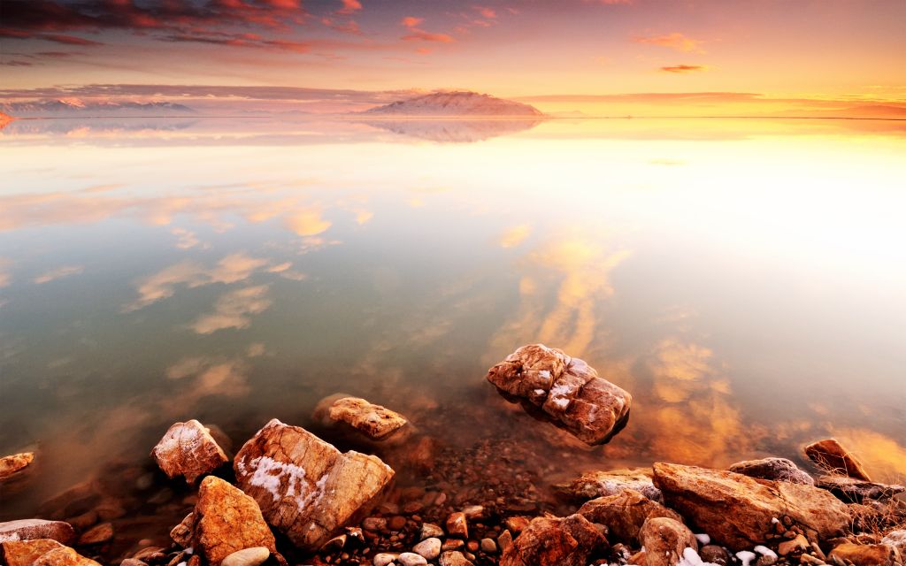 Большое Соленое Озеро, Соленое Озеро, Юта, HD, 2K