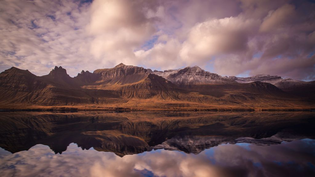 Исландия, Горы, Река, Облака, HD, 2K, 4K, 5K