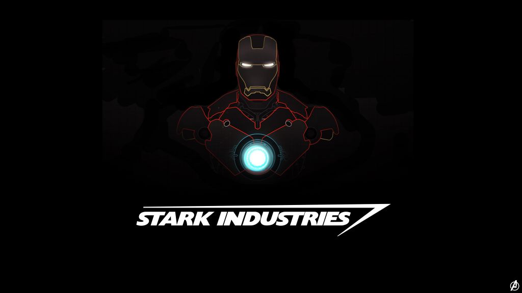 Железный Человек, Старк Индастриз, Минимальный, Темный, HD, 2K, 4K, 5K