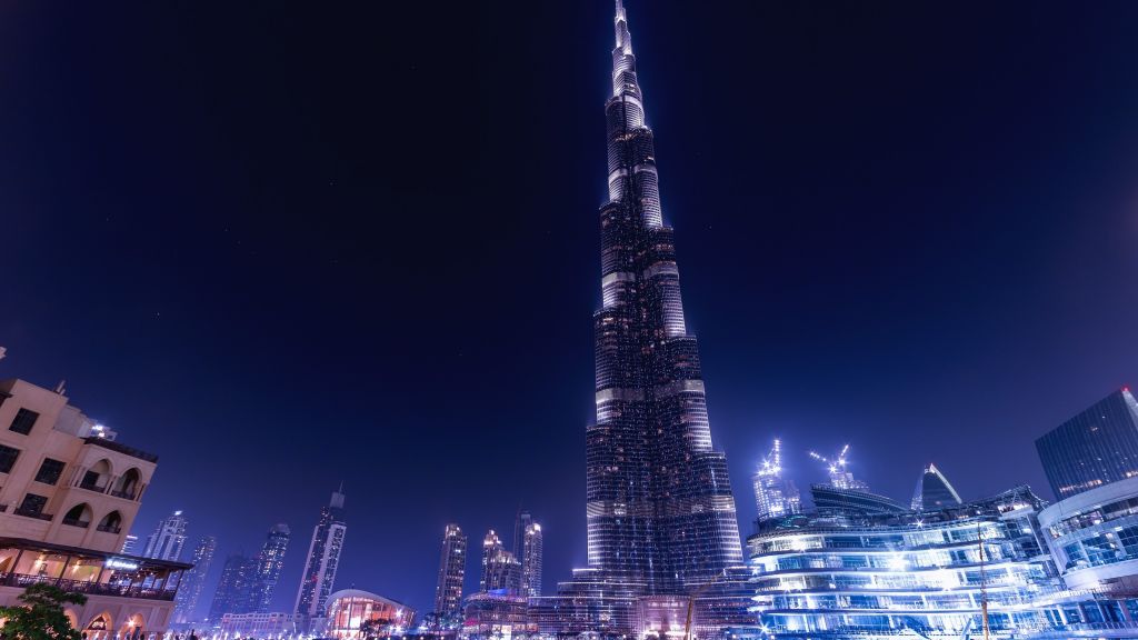 Башня Халифа, Дубай, Оаэ, HD, 2K, 4K