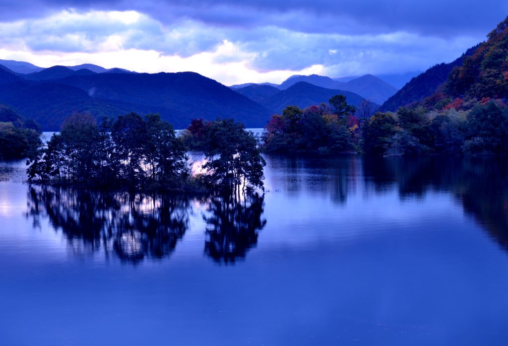 Озеро Акимото, Рассвет, HD, 2K