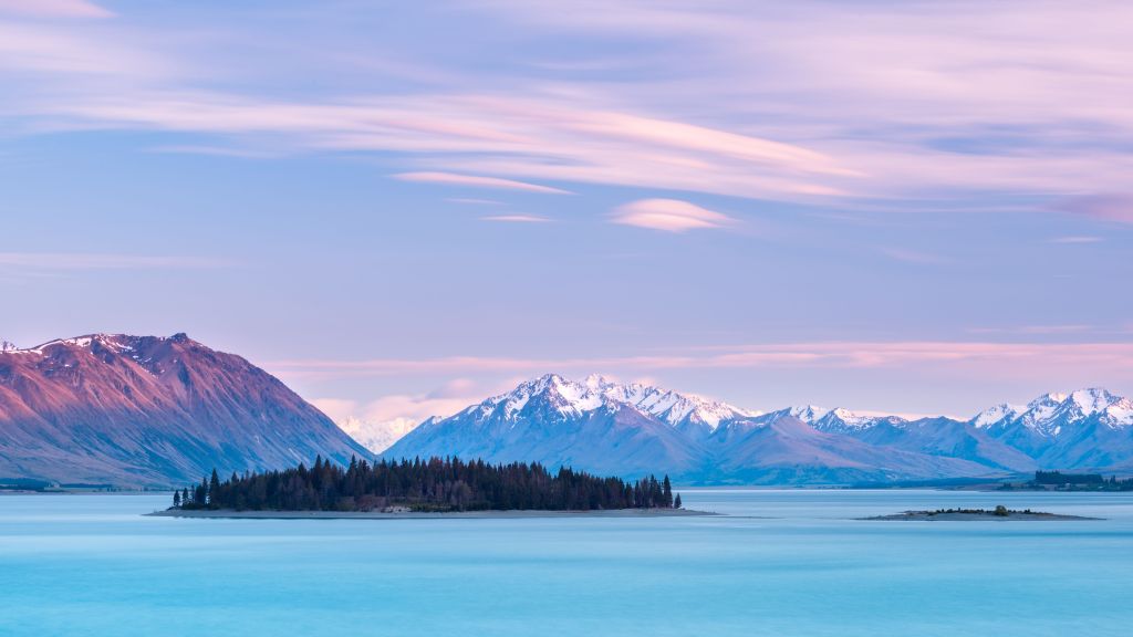 Озеро Текапо, Новая Зеландия, Горы, Небо Облака, HD, 2K, 4K, 5K, 8K
