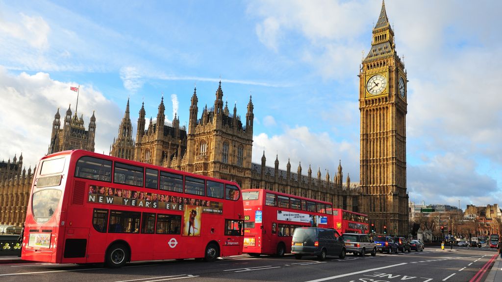 Лондон, Англия, Биг Бен, Вестминстерское Аббатство, Город, Автобус, Путешествия, Туризм, HD, 2K, 4K, 5K