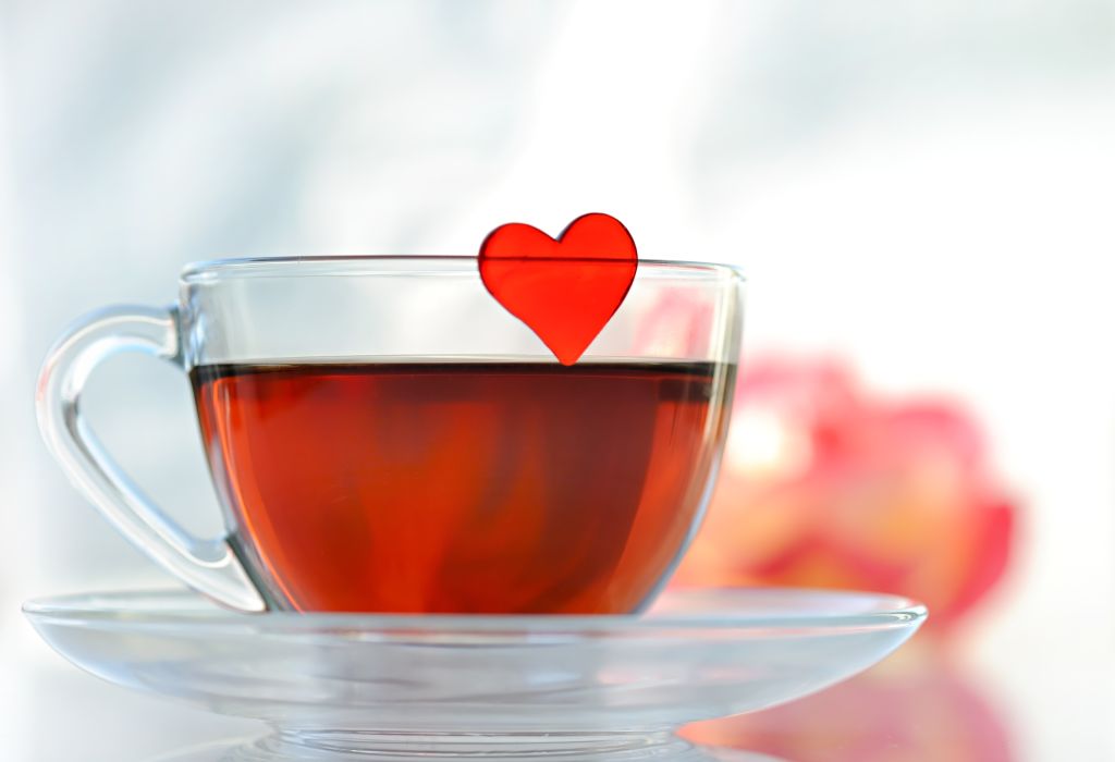 Любовное Сердце, Чайная Чашка, Блюдце, HD, 2K