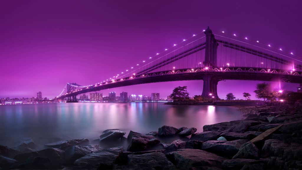 Манхэттенский Мост, Нью-Йорк, Туризм, Путешествие, HD, 2K, 4K, 5K, 8K