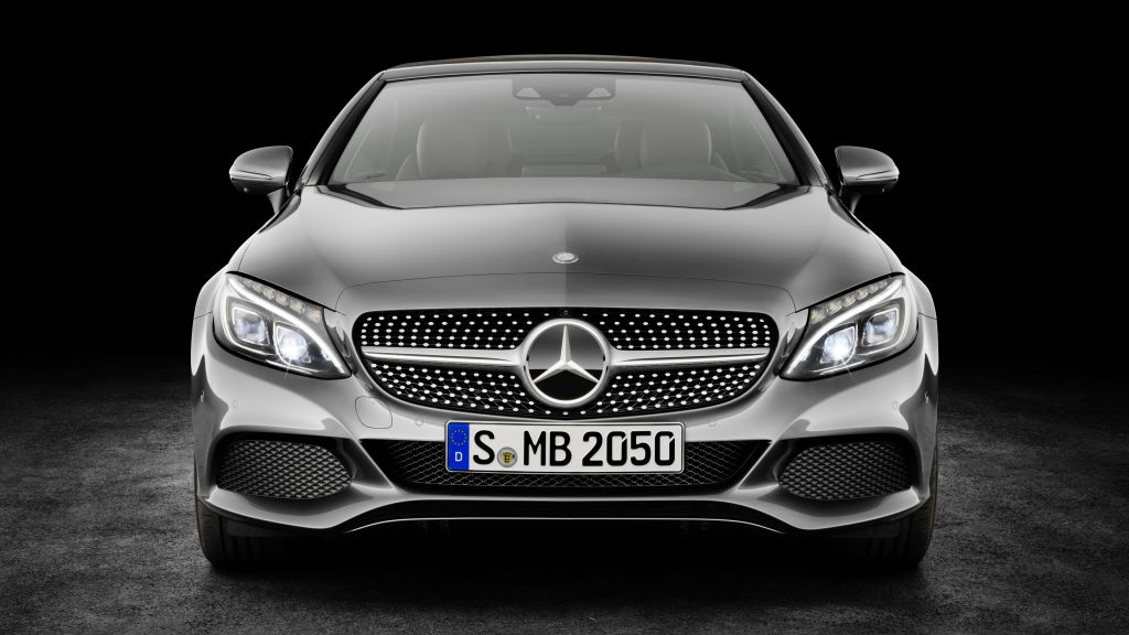 Mercedes-Benz C 220D, Coupe, Geneva Auto Show 2016, Серебристый, HD, 2K, 4K