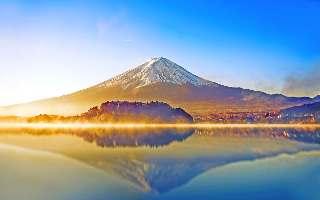 Гора Фудзи, Озеро Кавагутико, Япония, HD, 2K, 4K