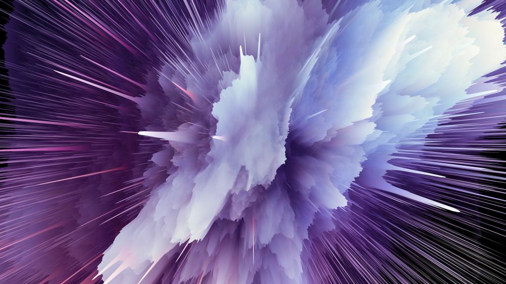 Взрыв Частиц, Фиолетовый, HD, 2K