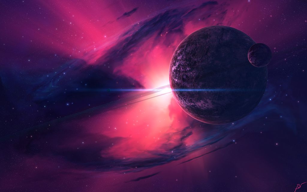 Планеты, Астрономия, Розовый, Nebula, HD, 2K