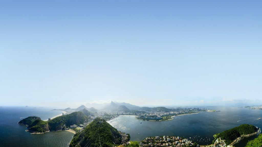 Рио-Де-Жанейро, Небо, Облака, Аэрофотосъемка, HD, 2K, 4K