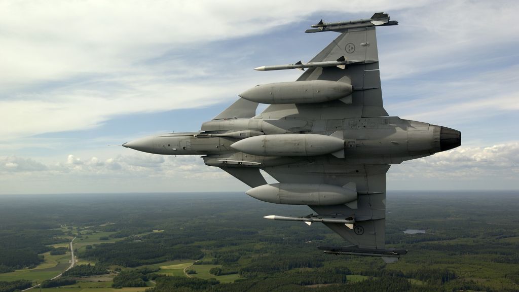Saab, Jas 39, Gripen, Многоцелевой Истребитель, Самолет, Ввс Швеции, Маневр, HD, 2K, 4K
