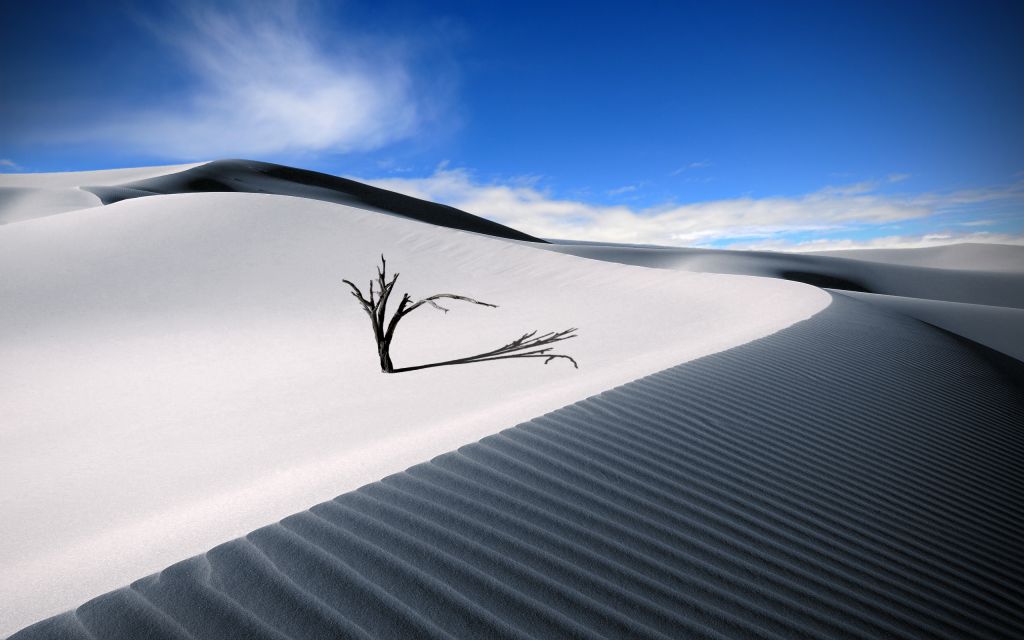 Песчаная Дюна, Пустыня, Голубое Небо, Cgi, HD, 2K