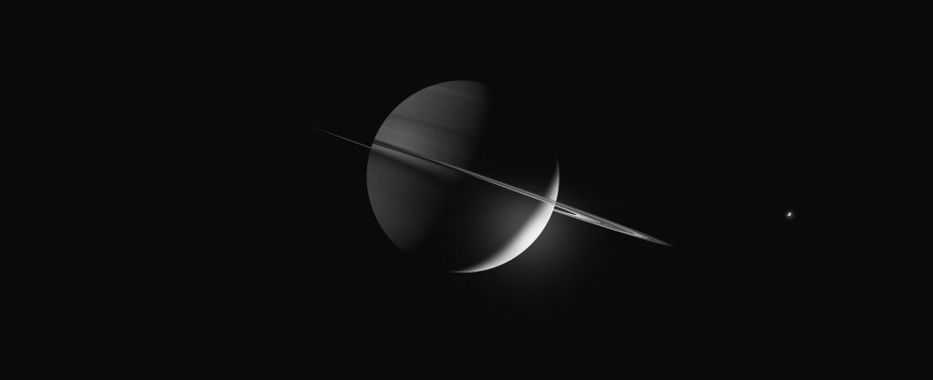 Сатурн, Черный, Темный Фон, HD, 2K, 4K