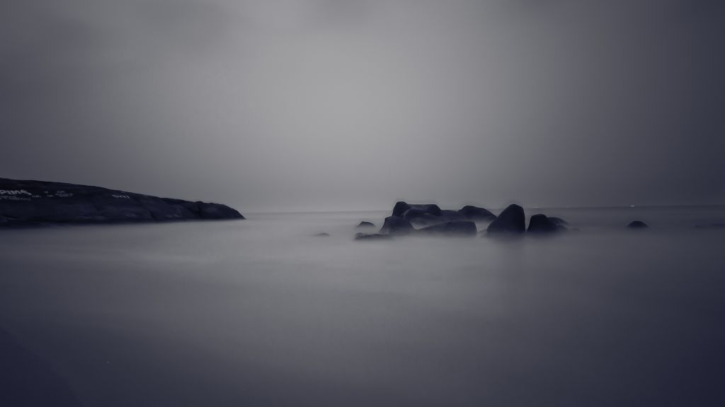 Море, Река, Туман, Скалы, HD, 2K, 4K