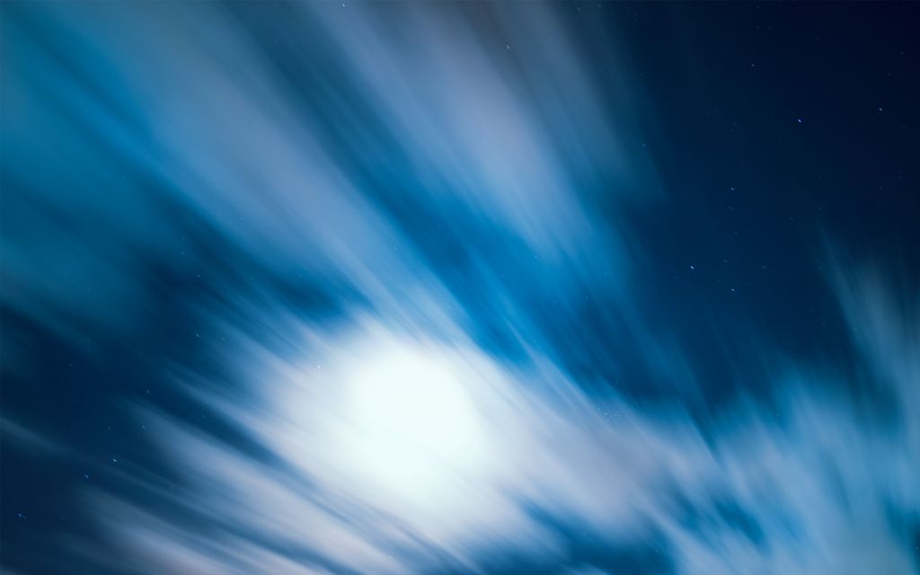 Небесно-Голубой, Ночной Блики, HD, 2K