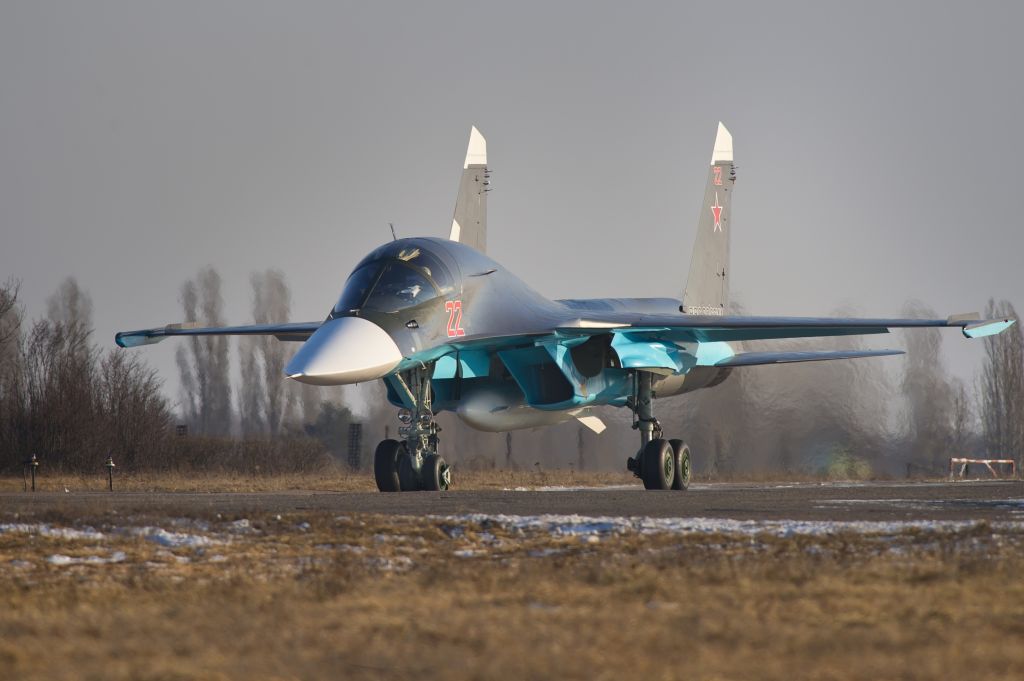 Сухой Су-34, Русский, Истребитель-Бомбардировщик, Ударный Истребитель, HD, 2K