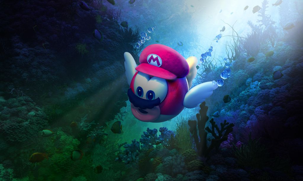 Супер Марио Одиссея, Подводный, HD, 2K, 4K, 5K