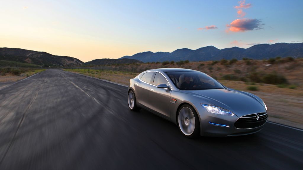 Tesla Model S, Электромобили, Tesla Motors, Скорость, Дорога, Обзор, Перед, Тест-Драйв, HD, 2K, 4K, 5K