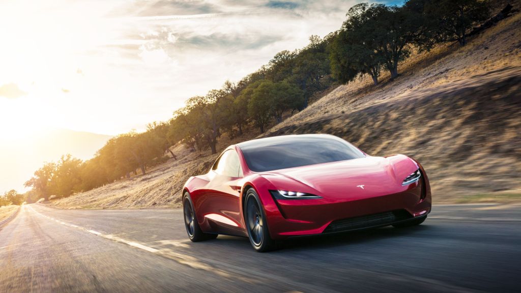 Tesla Roadster, Электромобиль, HD, 2K, 4K