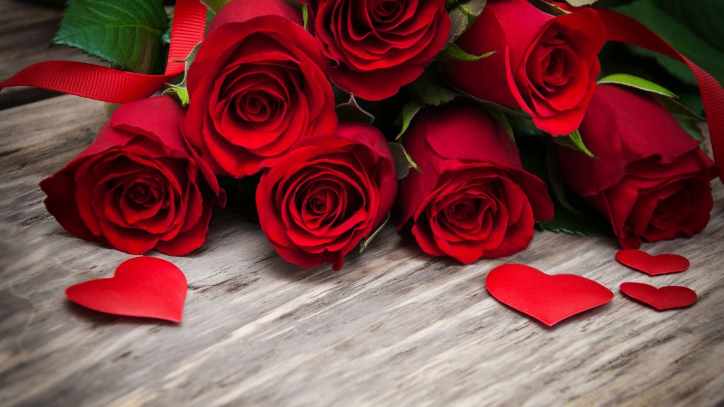 День Святого Валентина, 14 Февраля, Flowers, Roses, HD, 2K, 4K