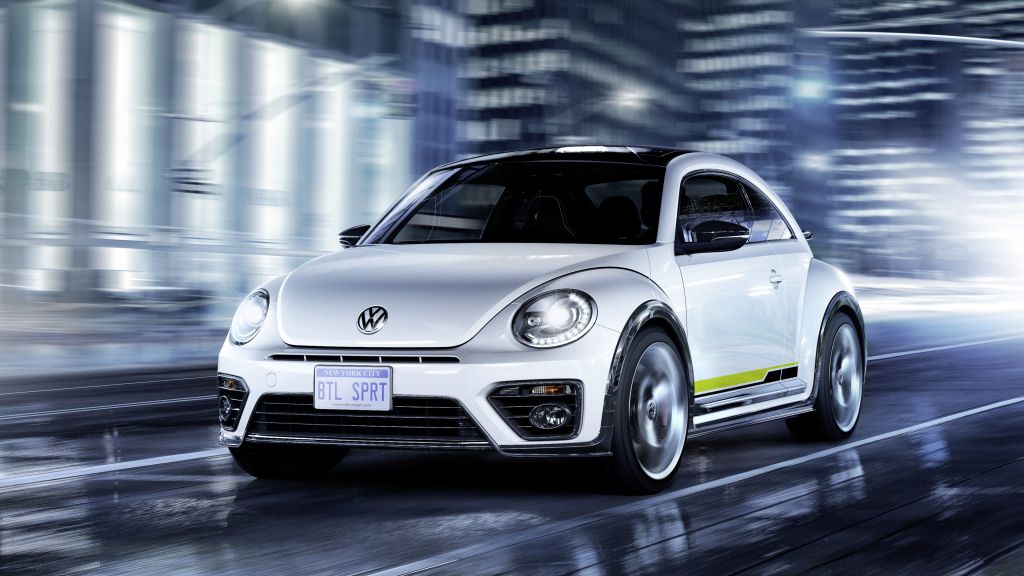 Volkswagen Beetle, R-Line, Белый, Concept, Cars 2016, HD, 2K, 4K