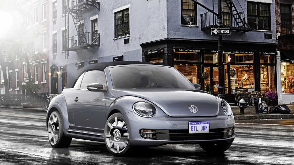 Volkswagen Beetle, Кабриолет, Концепт, Серый, Автомобили 2016, HD, 2K, 4K