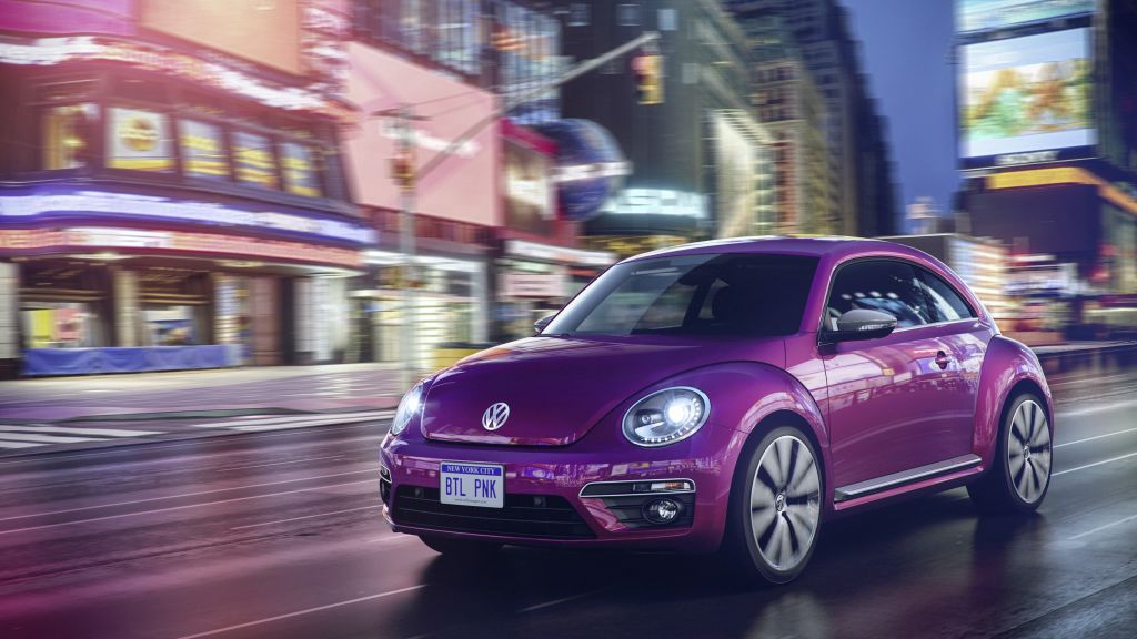 Volkswagen Beetle, Pink Edition, Розовый, Концепт, Автомобили 2016, HD, 2K, 4K