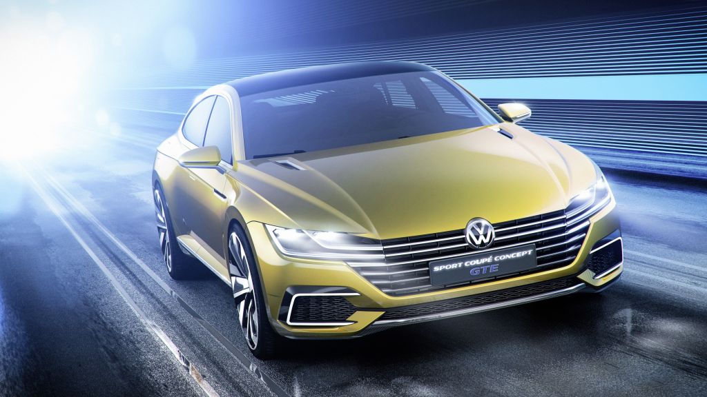 Volkswagen Sport Gte, Купе, Концепт, Желтый., HD, 2K, 4K