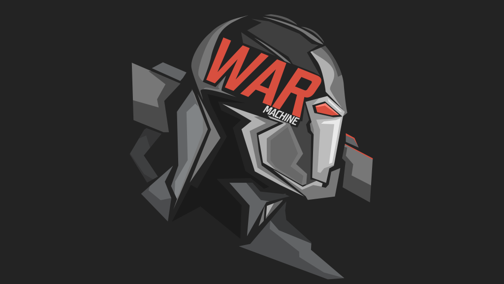 War Machine, Headshot, Marvel Comics, Темный Фон, Минимальный, HD, 2K, 4K, 5K, 8K