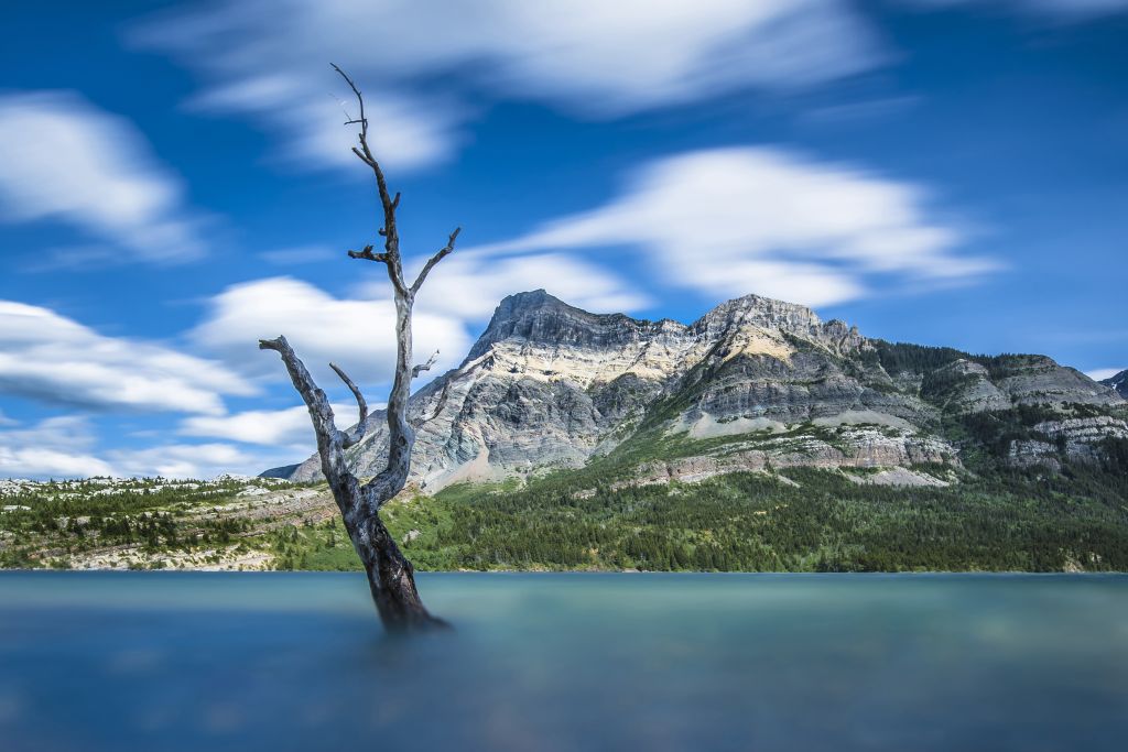 Waterton Lake, Горное Озеро, Канада, HD, 2K, 4K